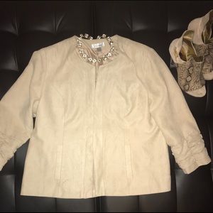Faux Suede Blazer